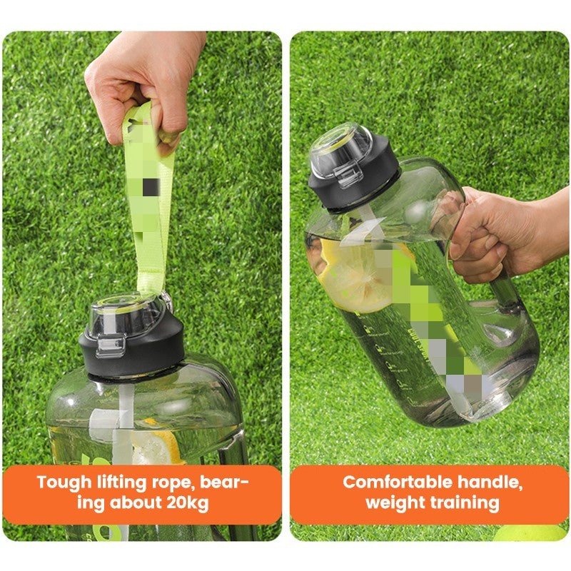 Large capacity fitness water bottle