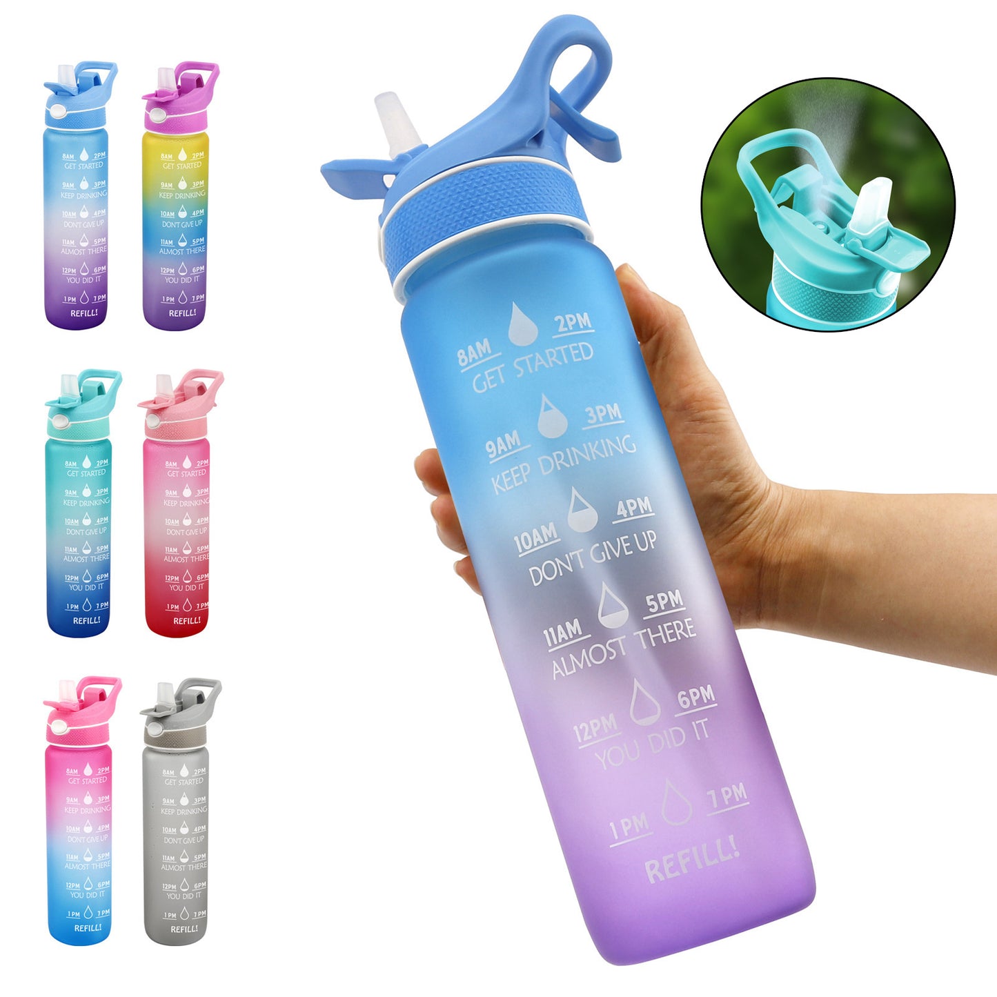 Plastic Spray Water Bottle